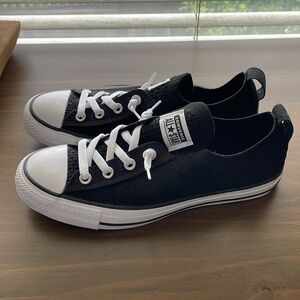 Black Converse All Star knit shoe